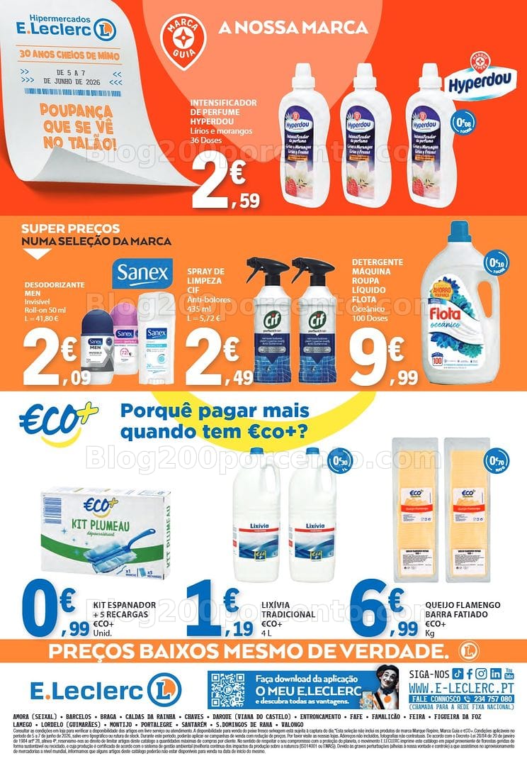 Antevisão Folheto E-LECLERC Promoções Fim de Semana - 5 a 7 junho